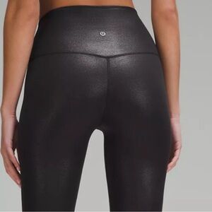 Lululemon Align Shine Leggings New Rare Black Shiny Size 4